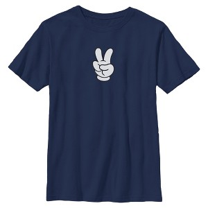 Boys Mickey & Friends Peace Sign Gloves T Shirt - 1 of 4
