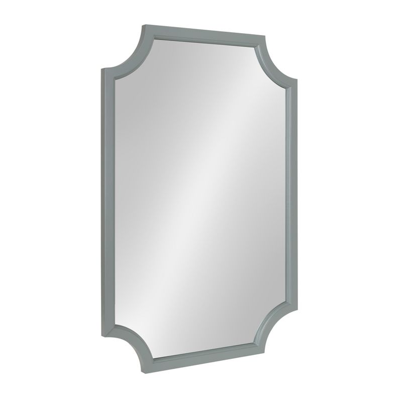 Kate and Laurel Hogan Wood Framed Mirror with Scallop Corners, 4 of 12