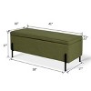 Coucou Rectangle Upholstered Flip Top Storage Benches -Maison Boucle - 4 of 4