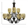 Toltec Lighting Zilo 9 - Light Chandelier in  Dark Granite with 5" Gold Fusion Shade - 2 of 2