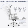 Ergonomic Mesh Office Chair with Adjustable 3D Armrests, High Back Desk Computer Chair, Retractable Footrest Wheels – Comfortable Swivel Task Chair - 4 of 4