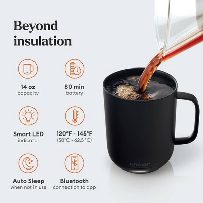Ember Copper 14oz Temperature Control Smart Mug with Coaster