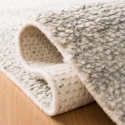 Gray Hand-Knotted Wool 9' x 12' Rectangular Accent Rug