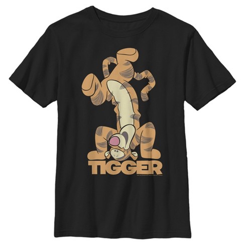 Boy's Winnie The Pooh Handstand Tigger T-shirt - Black - Small : Target