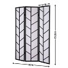 Roundhill Furniture 3-Panel Climbing Screen Room Divider, Black - 3 of 3