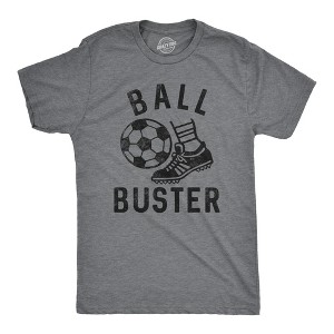 Mens Ball Buster T Shirt Funny Sarcastic Soccer Joking Tee For Guys - Crazy Dog Men's T Shirt - 1 of 4