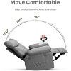 Manual Recliner Massage Heated Lounge Chair Sofa - 90°-150° Adjustable, PU Leather & Thick Padding - 2 of 4