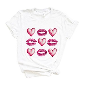 Simply Sage Market Women's Hearts and Lips Chart Short Sleeve Graphic Tee - 1 of 4