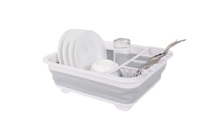 Foldable Dish Rack Kitchen Storage Holder Drainer Bowl Tableware