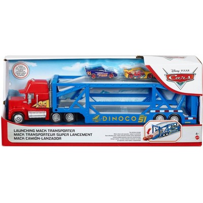 cars launching mack transporter