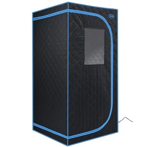 LOVMOR Portable Gothic Roof Plus Type Full Size Steam Sauna tent with Foldable Chair, Remote Control, Spa, Therapy & Relaxation at home - 1 of 4