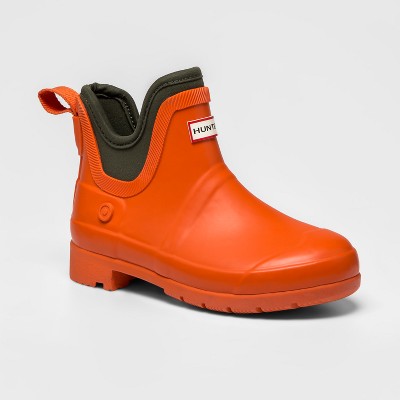 hunter rain boots orange