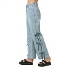 Women's Tie Detail Denim Jeans - day + moon - 4 of 4