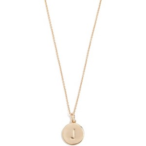 Gold Initial Pendant Necklace, Personalized Letter Jewelry Gold J-One Size - 1 of 4