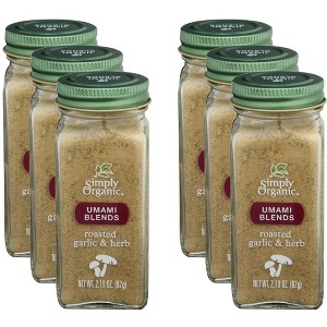 Simply Organic Umami Blends Roasted Garlic and Herb - Pack of 6 - 2.19  OZ - 1 of 4