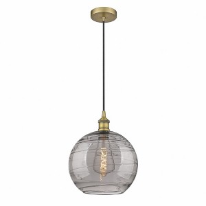 Athens Deco Swirl - 1 Light Mini Pendant In Industrial Style-14.75 Inches Tall and 12 Inches Wide - 1 of 1