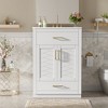 KWPZQEB 24" Bathroom Vanity with Ceramic Sink, Modern Cabinet with Door & Drawer, Free Standing Bathroom Storage Cabinet for Small Bathroom - 3 of 4