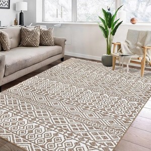 Washable Kitchen Runner Rug,Low-Pile Non-Slip Farmhouse Carpet for Hallway, Entryway, Bathroom & Bedroom - 1 of 4