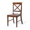 NicBex Set of 2 Mid Century Acacia Wood Armless Dining Chairs with X-Shaped Backrest,Farmhouse Accent Chairs for Dining Room,Kitchen - 4 of 4