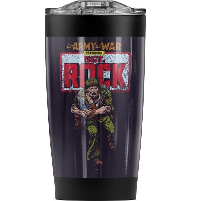 DC Sgt Rock Steel Tumbler 20oz Coffee Travel Mug