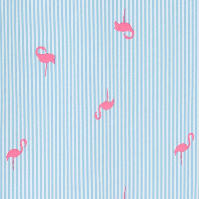 Carter's Just One You®️ Baby Girls' Long Sleeve Striped Flamingo Printed One Piece Swimsuit - Blue, 4 of 7