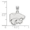 Black Bow Jewelry 14k White Gold Kansas State Wildcats NCAA Small Pendant - 2 of 3
