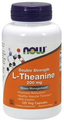 L-Theanine 200 mg Double Strength by Now Foods  -  120 VegCap