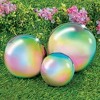 Collections Etc Iridescent Gazing Balls with Garden Stakes - Set of 3 - 3 of 3