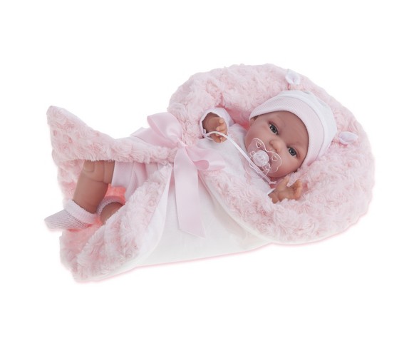 Antonio Juan Toneta 13.5" Baby Doll With Pink Blanket