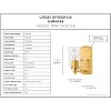 Urban Ambiance Luxury Traditional Wall Sconce 7.75''H x 4.5''W,  Satin Gold Finish,  Esperance Collection, UHP4145 - 4 of 4