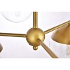 Elegant Lighting Eclipse 6 Lights Brass Pendant With Clear Glass - 3 of 4