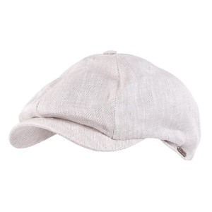 Wigens Men's Linen Herringbone Newsboy Cap - 1 of 2