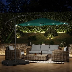 WestinTrends 10 Ft Outdoor Patio Solar LED Cantilever Umbrella - 1 of 3