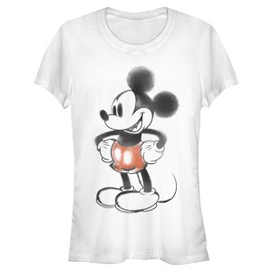 Juniors Mickey & Friends Watercolor Mickey T Shirt - 1 of 2