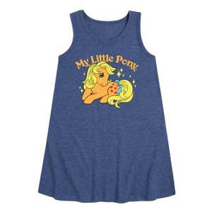 Girls' - My Little Pony - Applejack Logo Graphic Sleeveless Aline Dress - 1 of 4