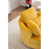 Oversized Corduroy Round Swivel Chair with Pillows - 3 of 4