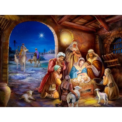 Sunsout Upon a Holy Night 300 pc Christmas Jigsaw Puzzle 60690