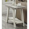 VYNXARIA Contemporary Two-Tone Wood Shelf Side Table in Weathered Gray and Beige - 2 of 4