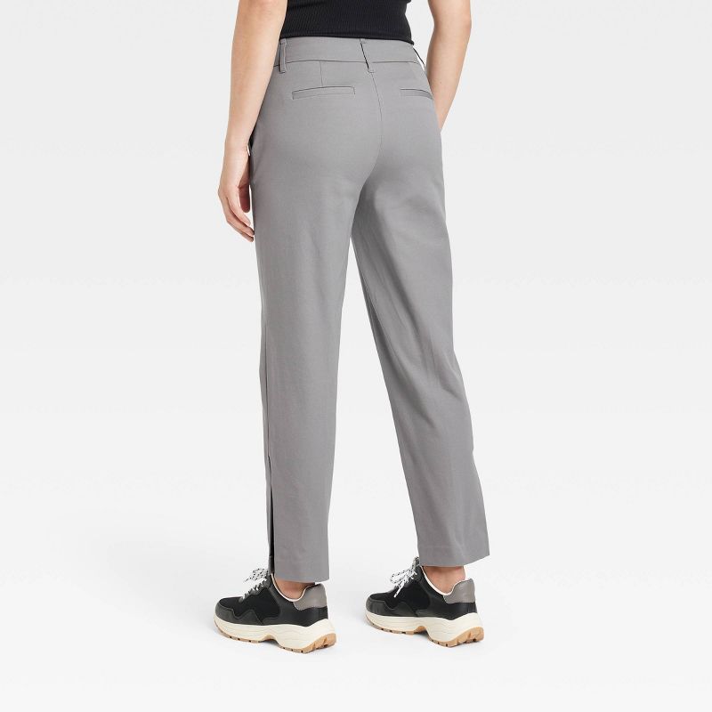 Women's Mid-Rise Slim Straight Fit Side Split Trousers - A New Day™, 2 of 4