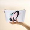Unique Bargains Large Capacity Zipper Personalized Small Makeup Bag White - 4 of 4