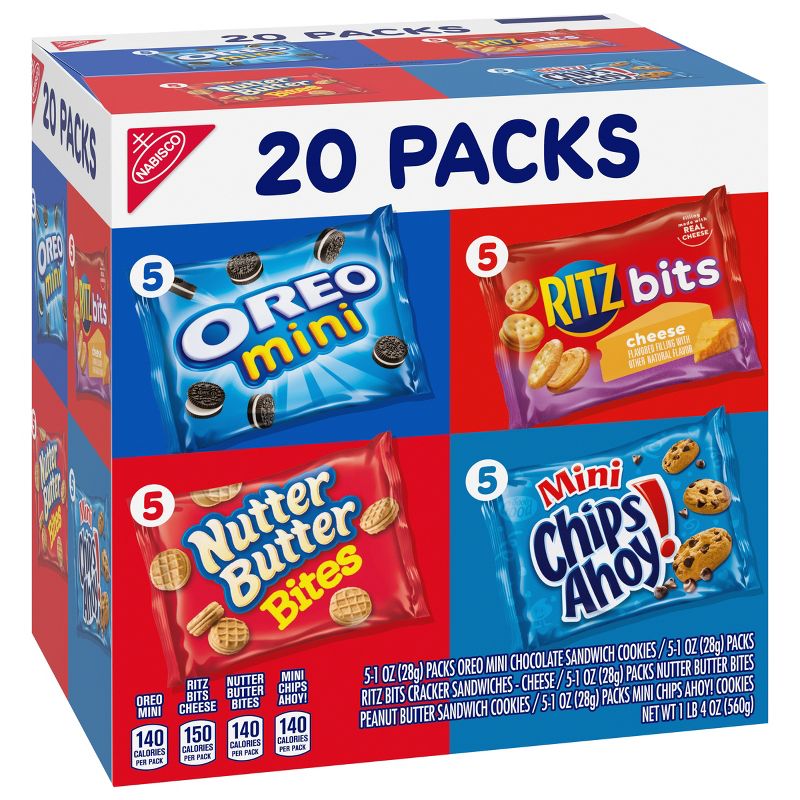 Nabisco Classic Mix Variety Pack With Cookies &#38; Crackers - 20oz /20ct, 5 of 12