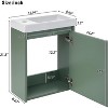 16" Bathroom Vanity with Sink Combo, Modern Bathroom Vanity Cabinet with Soft-close Doors, Wall Mounted Bathroom Cabinet Set Floating Vanity Sink - 2 of 4