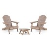GDFStudio Cartagena Outdoor Acacia Wood 3 Piece Adirondack Chair Chat Set - 2 of 4