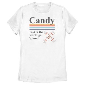Women's Tootsie Roll Candy Makes the World Go Round T-Shirt - 1 of 4