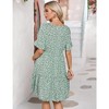 Women's Maternity Casual Dress  Flowy Floral Print, Ruffle leeves - 3 of 4