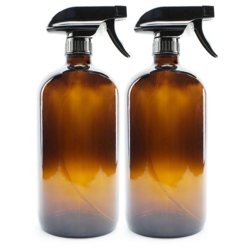 Cornucopia Brands 32oz Glass Spray Bottles, Quart Bottles w/ 3-Setting Adjustable Trigger Sprayers, 1 of 7