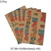 Unique Bargains Gift Wrap Paper Kraft 27.56"x19.69" 5 Pcs - 3 of 4