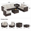 Whizmax 8 Pieces Outdoor Patio Furniture Set with Storage, Outdoor Wicker Rattan Patio Furniture Sectional Set with Glass Table and Hidden Storage Box - 3 of 4