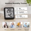 DSVIMOY Weather Thermometer Digital Hygrometer with Fast Refresh and Large Comfort Indicator for Bedroom, Black, 2.24"*1.85"*0.55" - 4 of 4