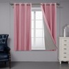 Deconovo Faux Linen Total Blackout with Coating Curtains (2 Panel) - 3 of 4